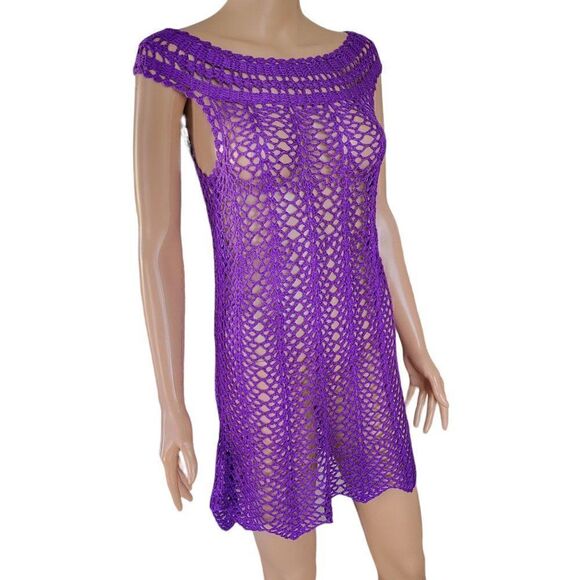 Vertigo Crochet Coverup Tank Dress (Size M) - Picture 5 of 9